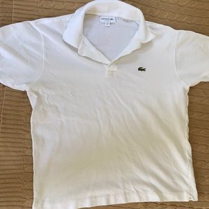 Men’s Lacoste classic fit polo in white